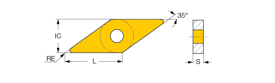 ‎VNMG 2.5-0-SF IC908